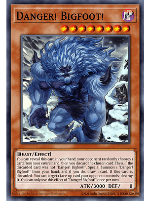 Danger! Bigfoot! (alternate art) - RA03-EN019 - Quarter Century Secret Rare 1st Edition