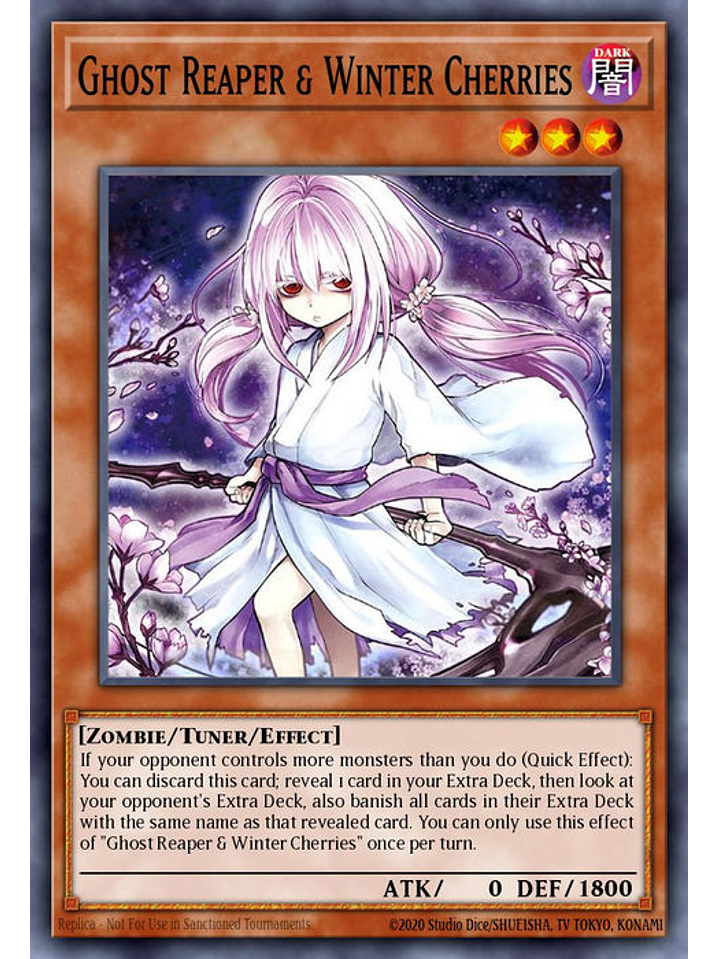 Ghost Reaper & Winter Cherries  (alternate art) - RA03-EN014 - Ultimate Rare 1st Edition 1