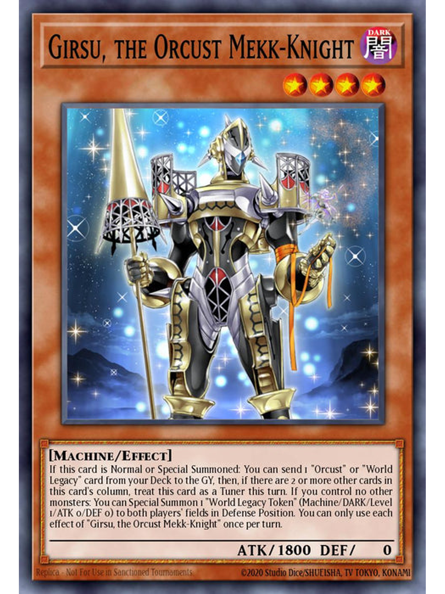 Girsu, the Orcust Mekk-Knight - RA03-EN026 - Ultimate Rare 1st Edition 1