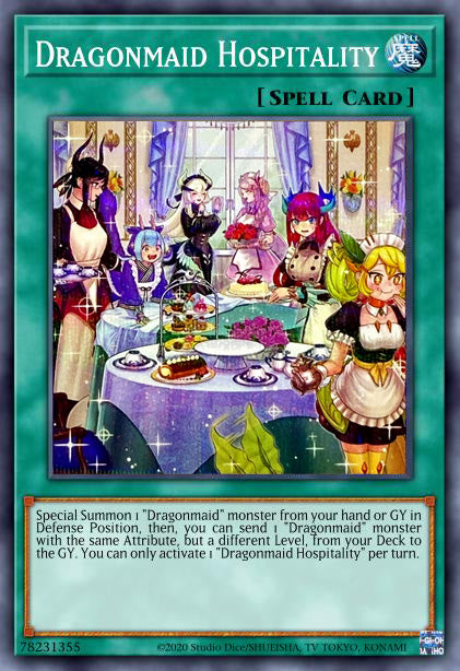 Dragonmaid Hospitality (alternate art) - RA03-EN068 - Ultimate Rare 1st Edition