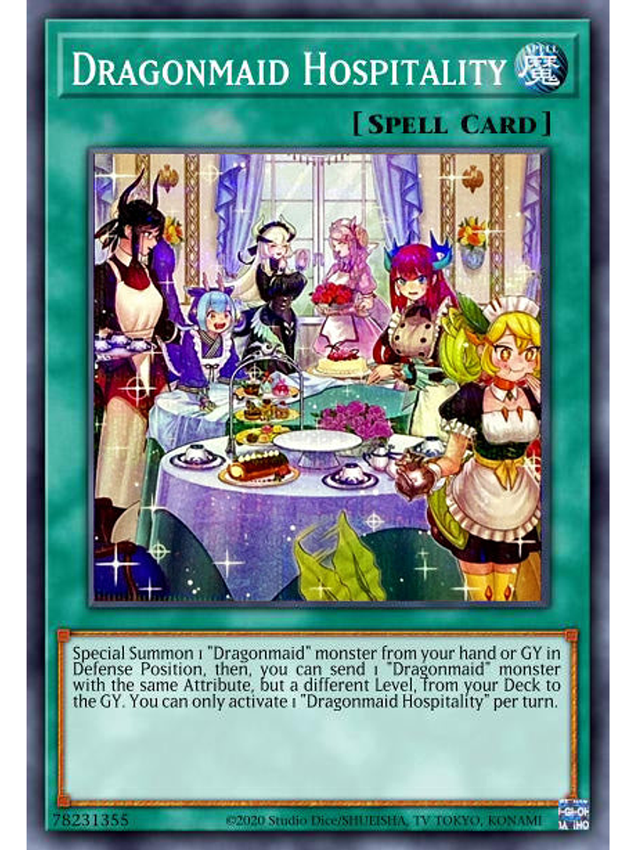Dragonmaid Hospitality (alternate art) - RA03-EN068 - Collector's Rare 1st Edition 1
