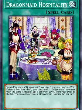 Dragonmaid Hospitality (alternate art) - RA03-EN068 - Collector's Rare 1st Edition