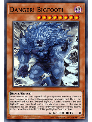 Danger! Bigfoot! (alternate art) - RA03-EN019 - Collector's Rare 1st Edition