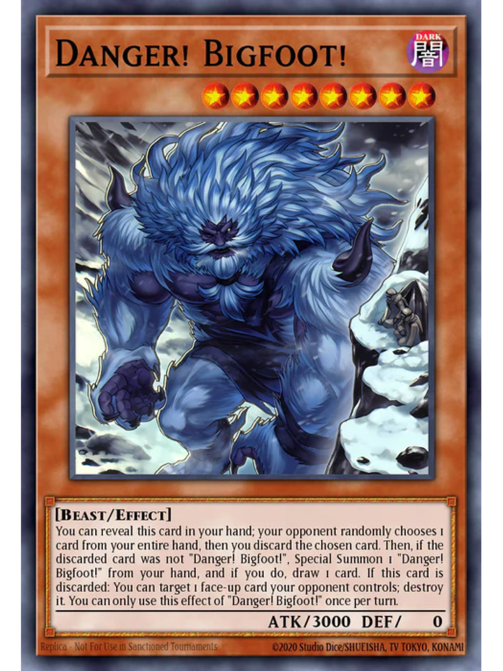 Danger! Bigfoot! (alternate art) - RA03-EN019 - Collector's Rare 1st Edition 1