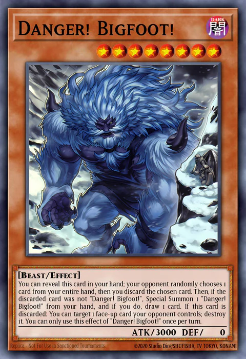 Danger! Bigfoot! (alternate art) - RA03-EN019 - Ultimate Rare 1st Edition