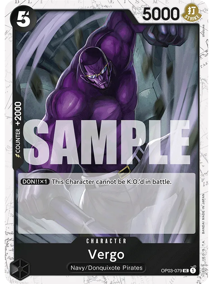 OP03-079 (Mugiwara Foil) Vergo (PRB01) 1