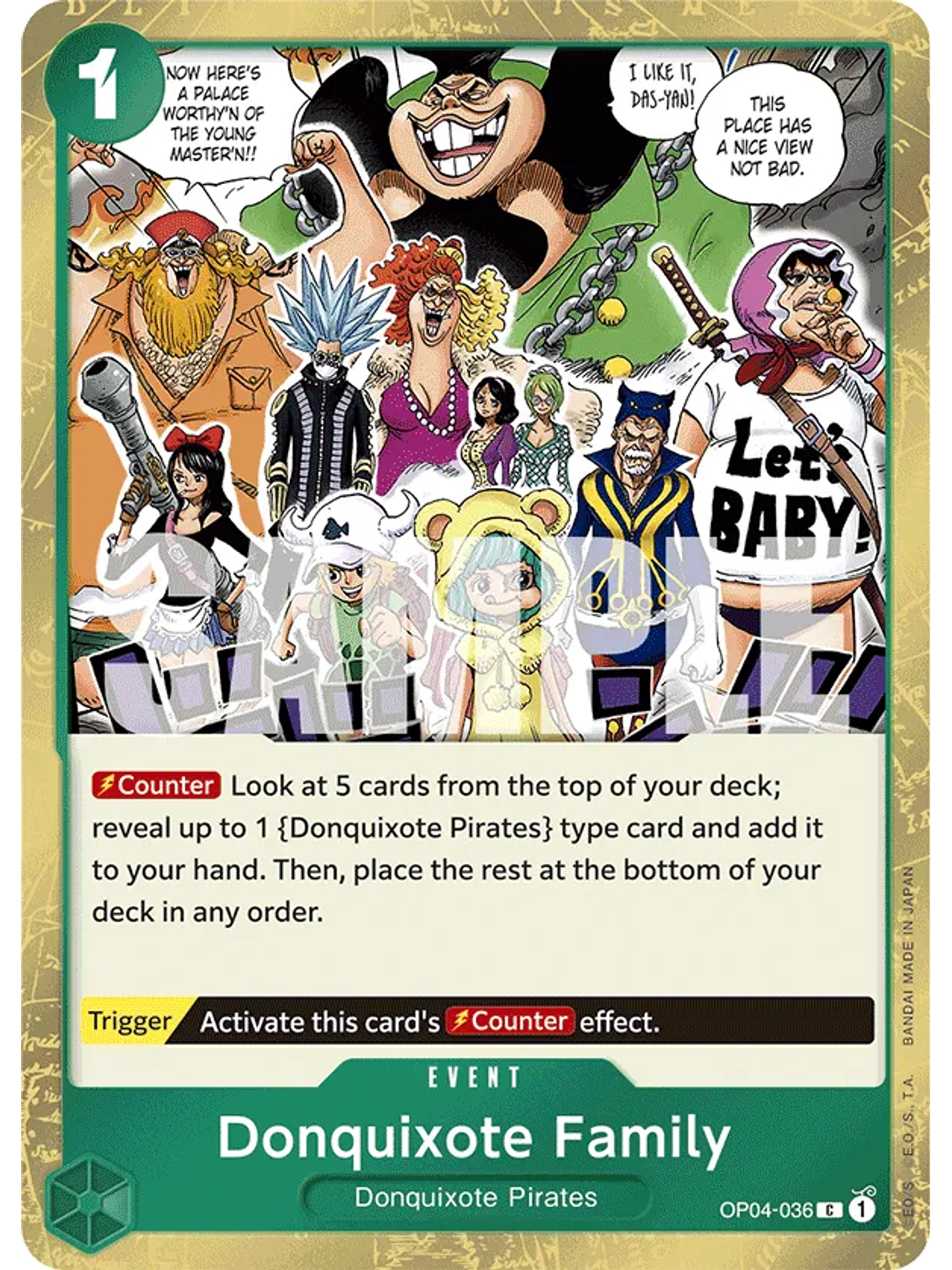 OP04-036 (Mugiwara Foil) Donquixote Family (PRB01) 1