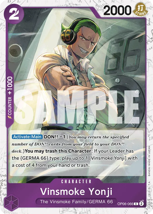 OP06-066 (Mugiwara Foil) Vinsmoke Yonji (066) (PRB01)