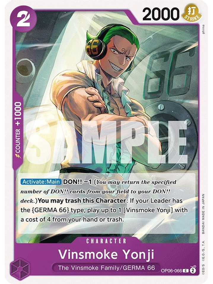 OP06-066 C Vinsmoke Yonji (066) (PRB01) 1