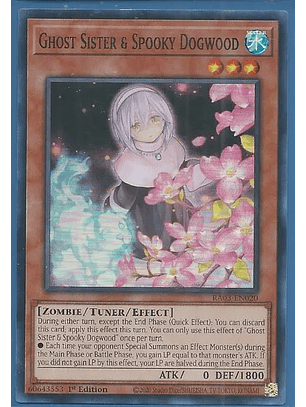 Ghost Sister & Spooky Dogwood (alternate art) - RA03-EN020 - Super Rare 1st Edition