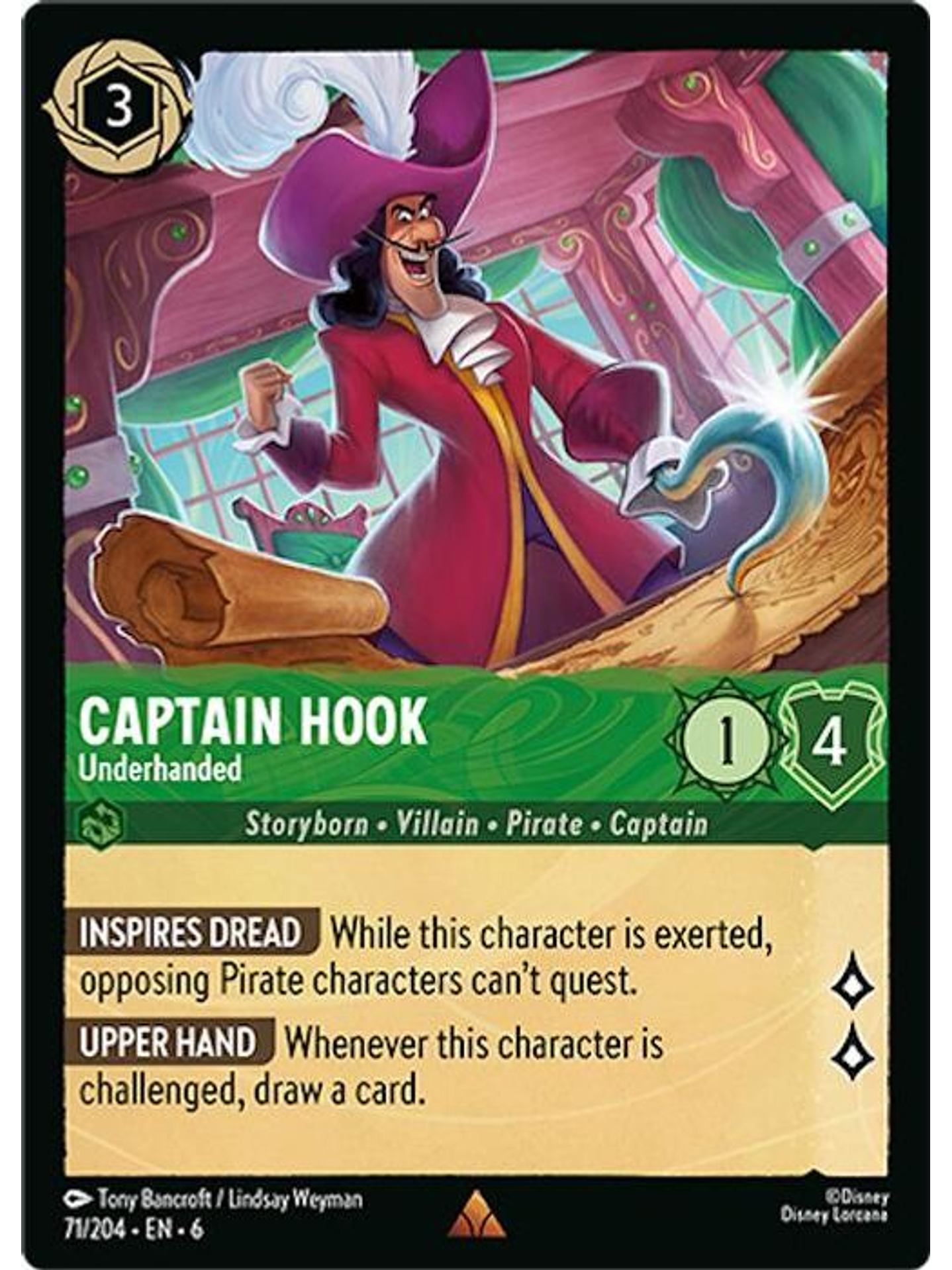 071/204 R Captain Hook - Underhanded 1