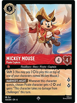 103/204 SR Mickey Mouse - Pirate Captain