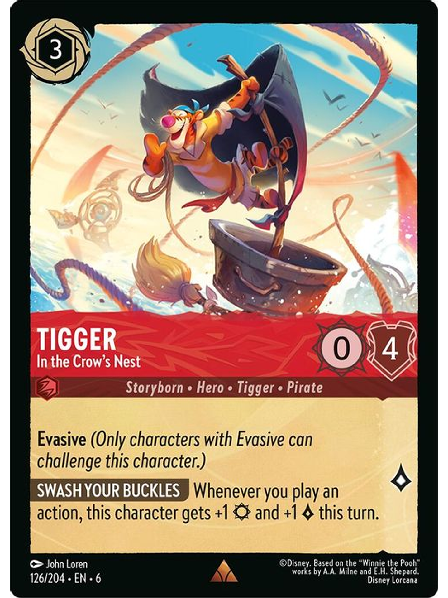 126/204 R Tigger - In the Crow's Nest 1