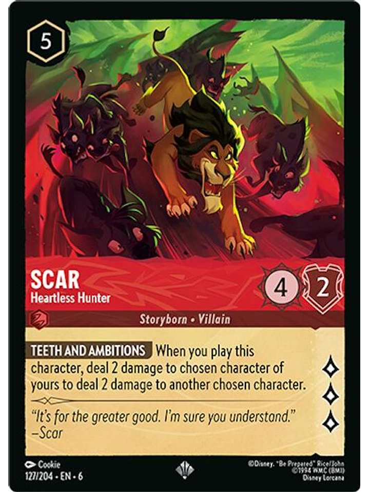 127/204 SR Scar - Heartless Hunter 1