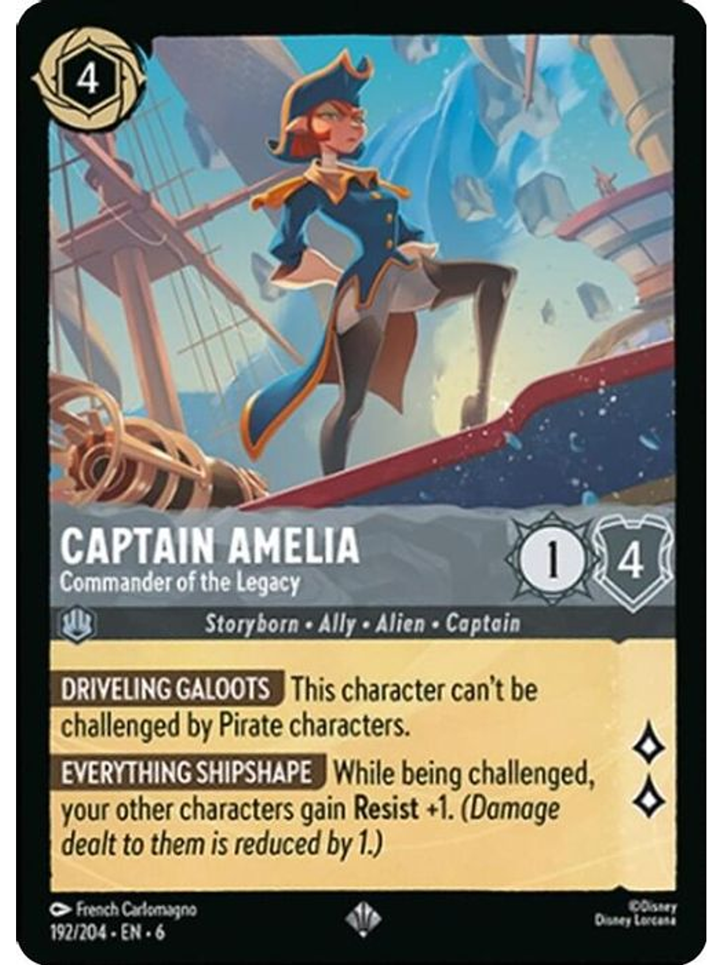 192/204 SR Captain Amelia - Commander of the Legacy 1
