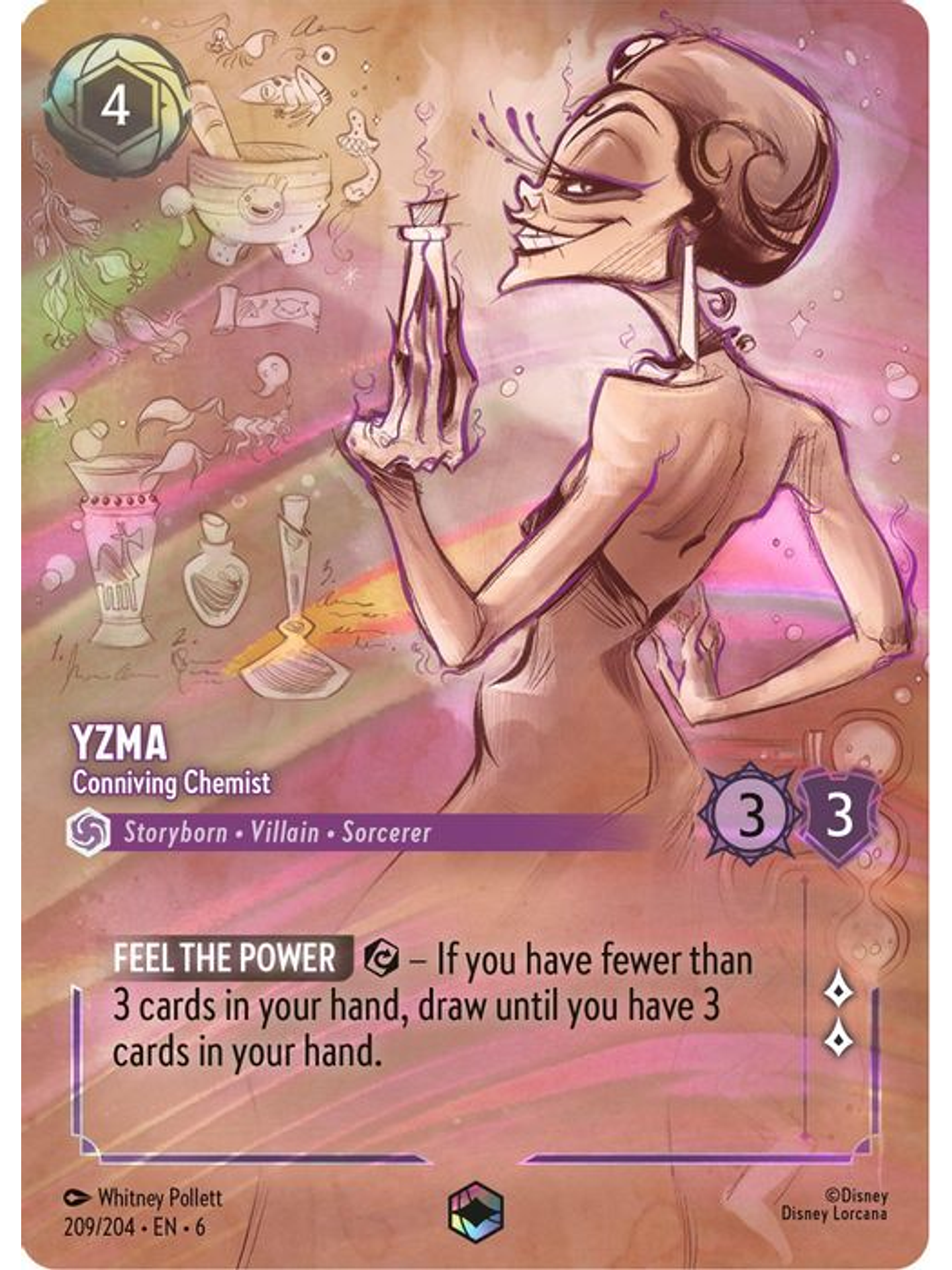 209/204 (Alternate Art) Yzma - Conniving Chemist 1