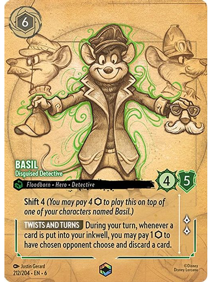 212/204 (Alternate Art) Basil - Disguised Detective 1