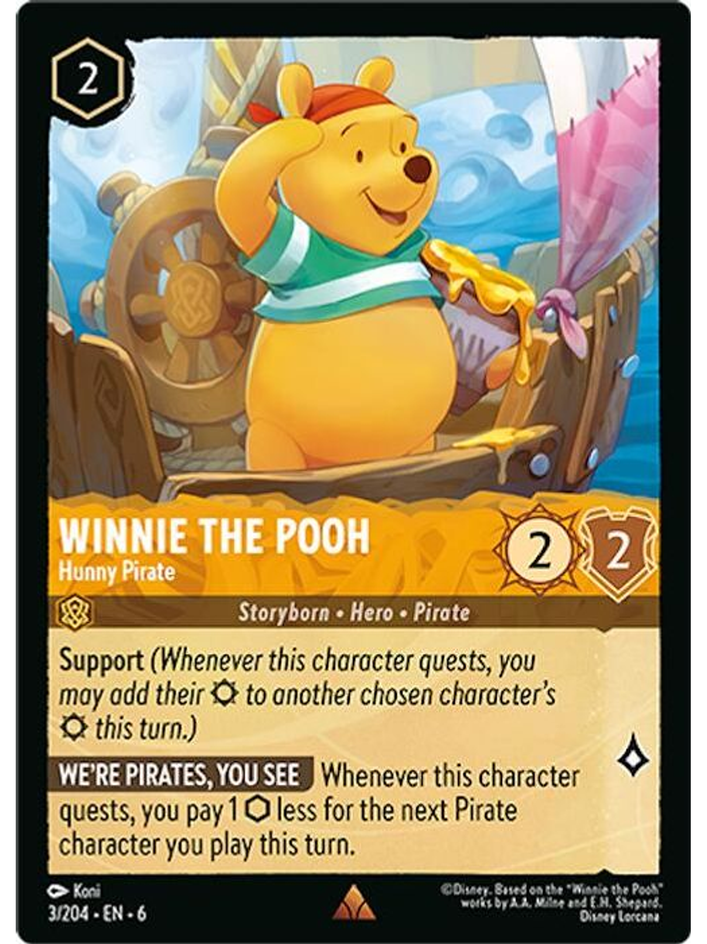 003/204 R Winnie the Pooh - Hunny Pirate (FOIL) 1