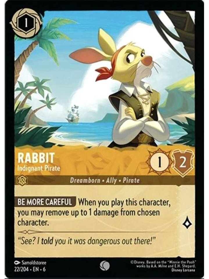 022/204 C Rabbit - Indignant Pirate (FOIL) 1