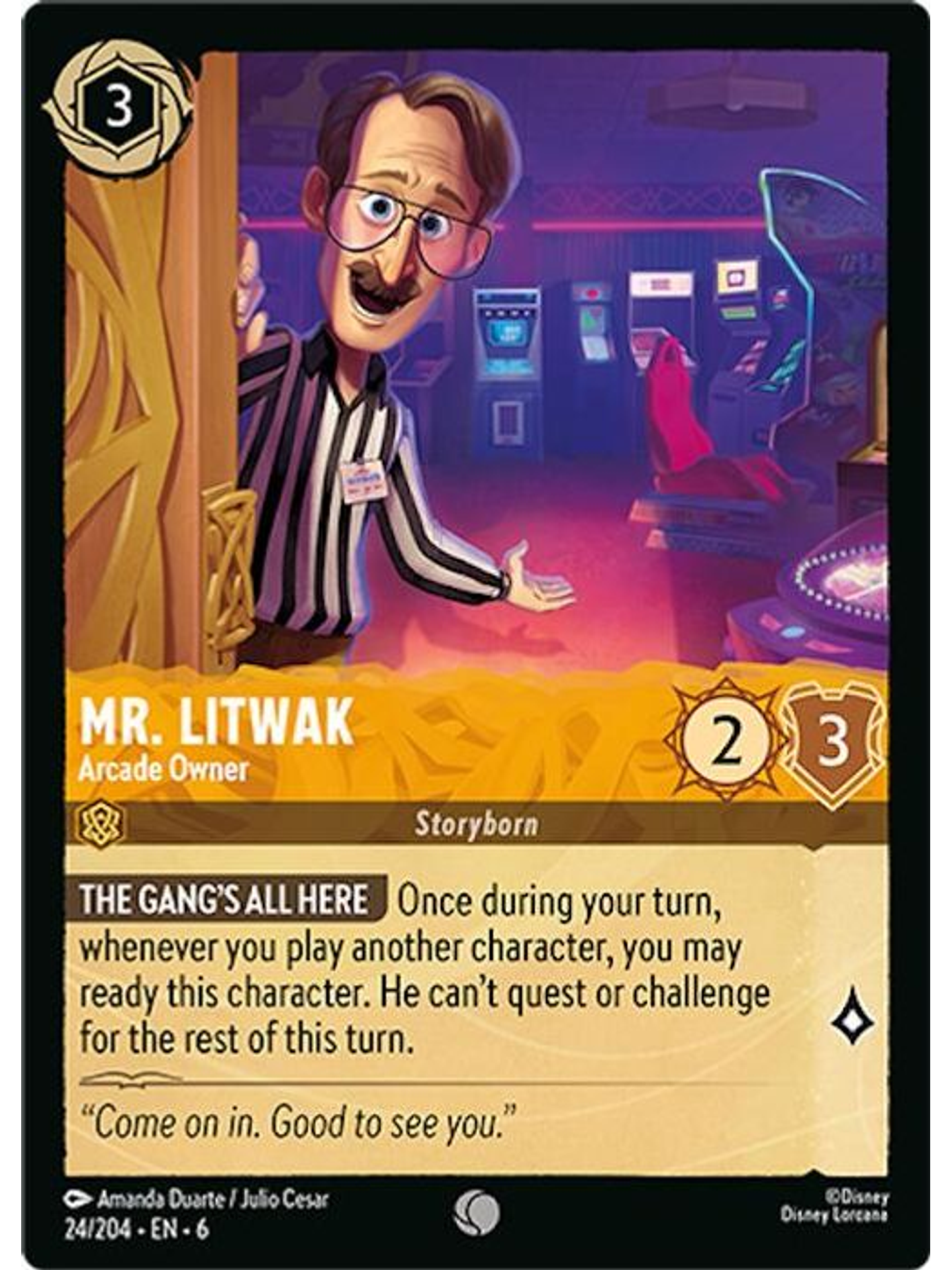 024/204 C Mr. Litwak - Arcade Owner (FOIL) 1