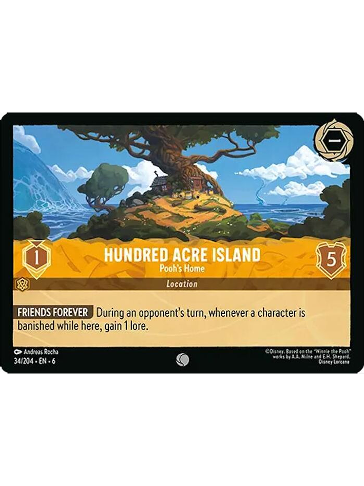034/204 C Hundred Acre Island - Pooh's Home (FOIL) 1