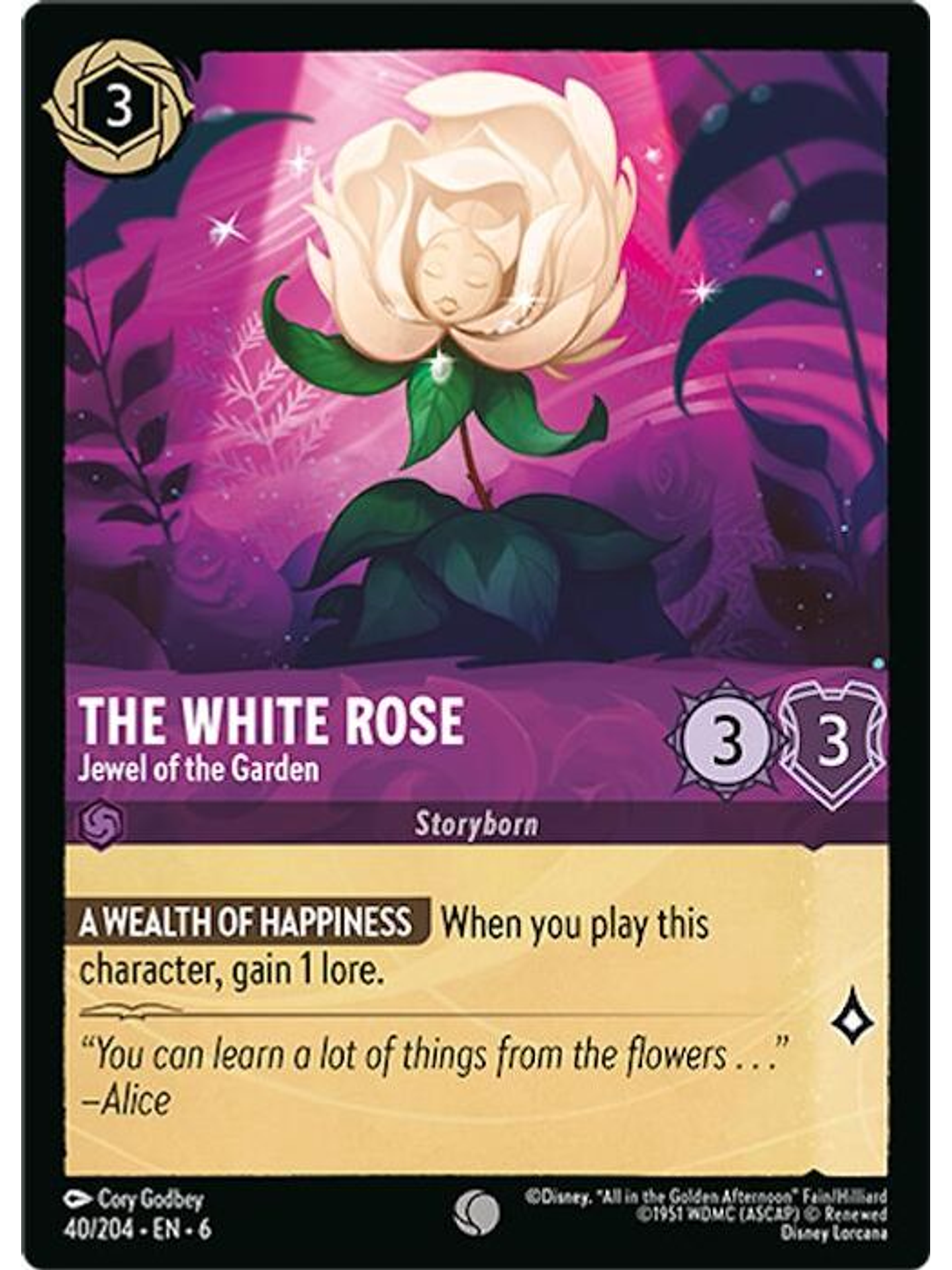 040/204 C The White Rose - Jewel of the Garden (FOIL) 1