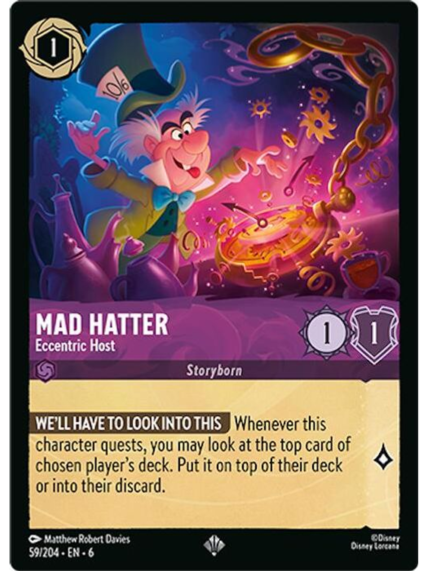 059/204 SR Mad Hatter - Eccentric Host (FOIL) 1