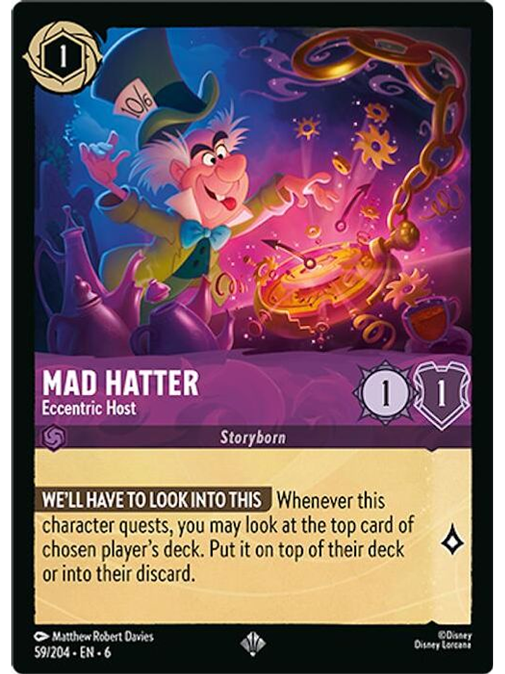 059/204 SR Mad Hatter - Eccentric Host (FOIL) 1