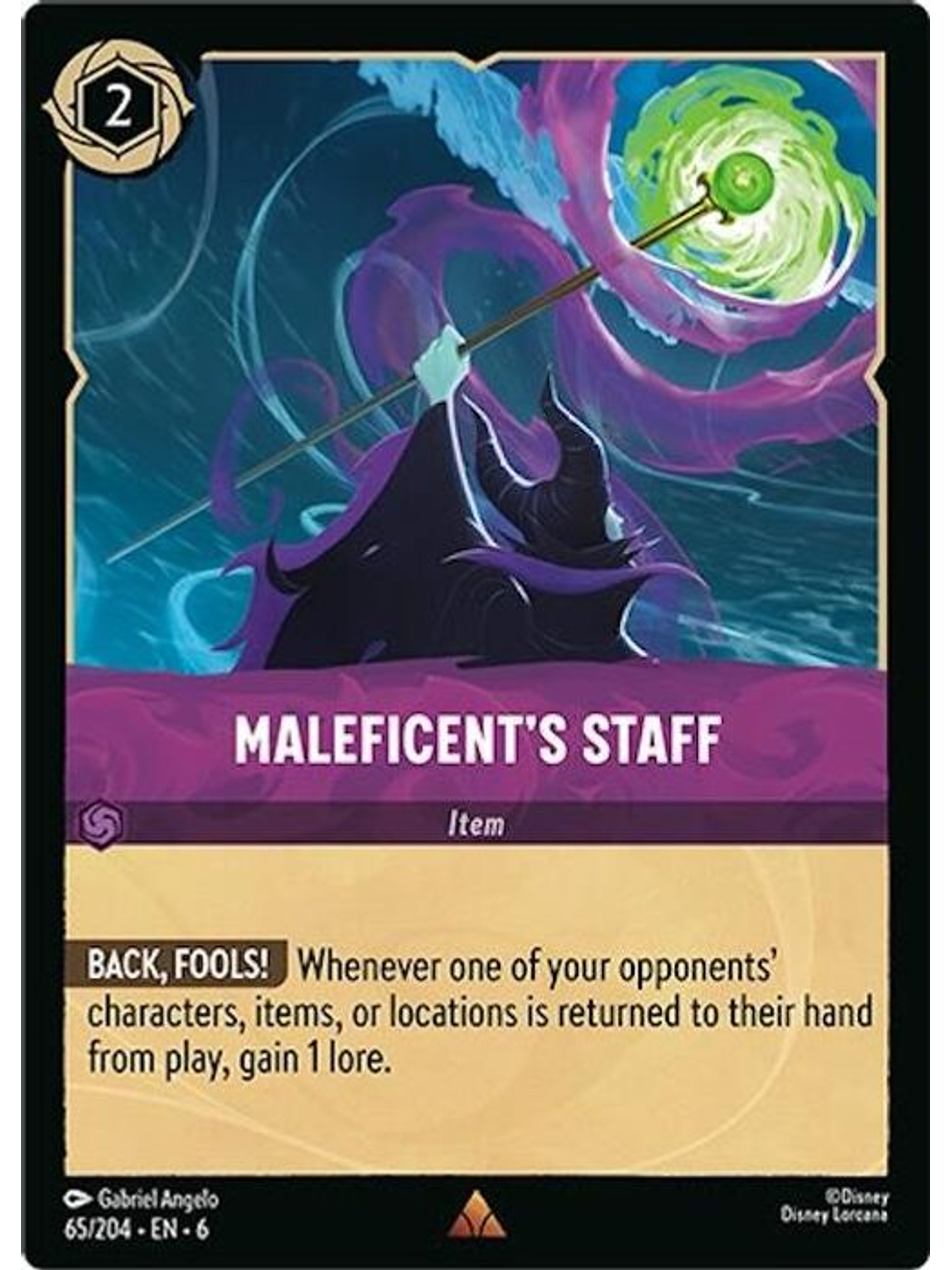 065/204 R Maleficent's Staff (FOIL) 1