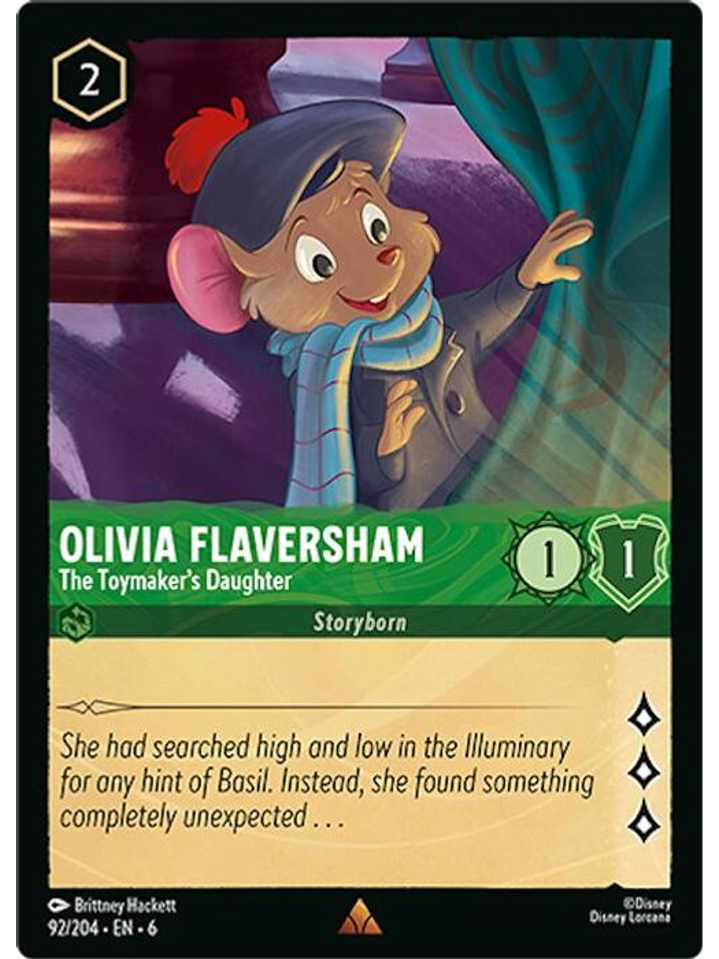 092/204 R Olivia Flaversham - The Toymaker's Daughter (FOIL) 1
