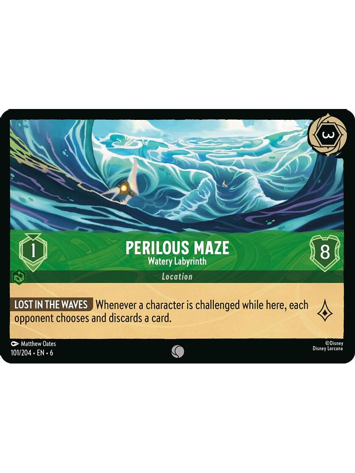 101/204 C Perilous Maze - Watery Labyrinth (FOIL) 1