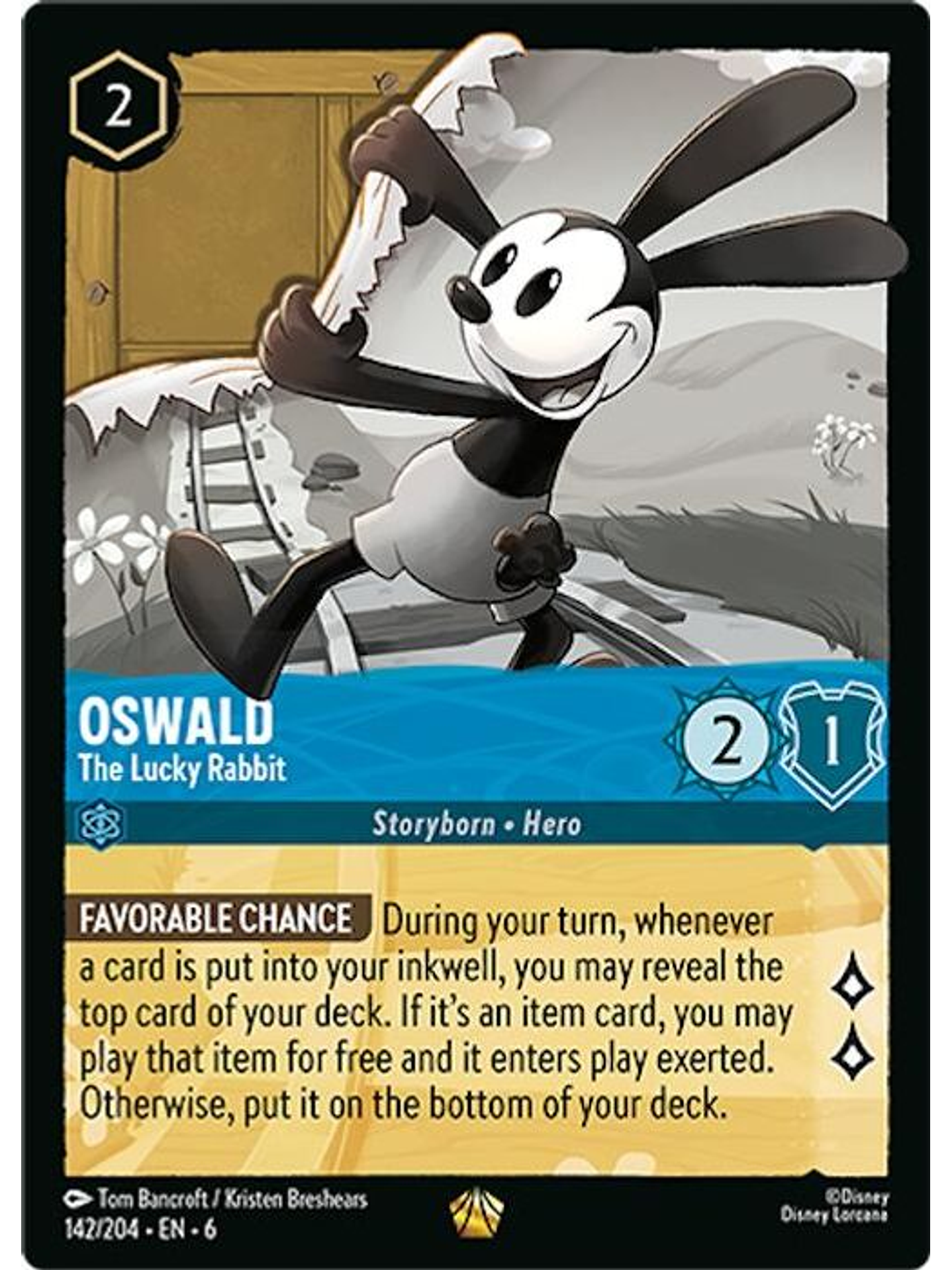 142/204 L Oswald - The Lucky Rabbit (FOIL) 1