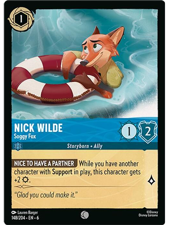 148/204 C Nick Wilde - Soggy Fox (FOIL) 1