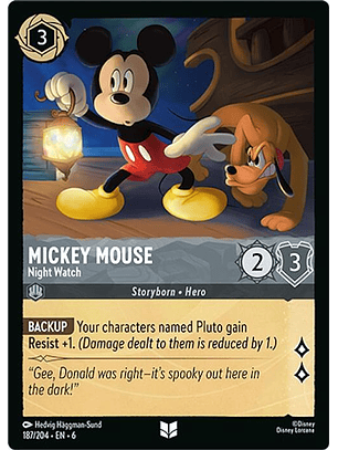 187/204 U Mickey Mouse - Night Watch (FOIL)