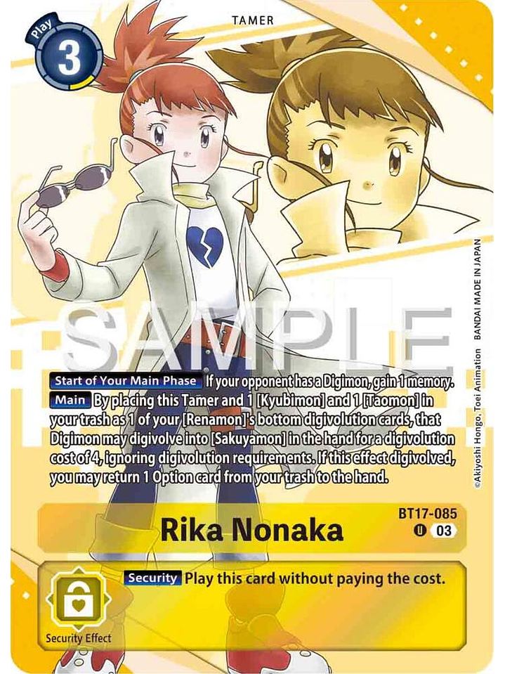 BT17-085 (Alternate Art) Rika Nonaka 1