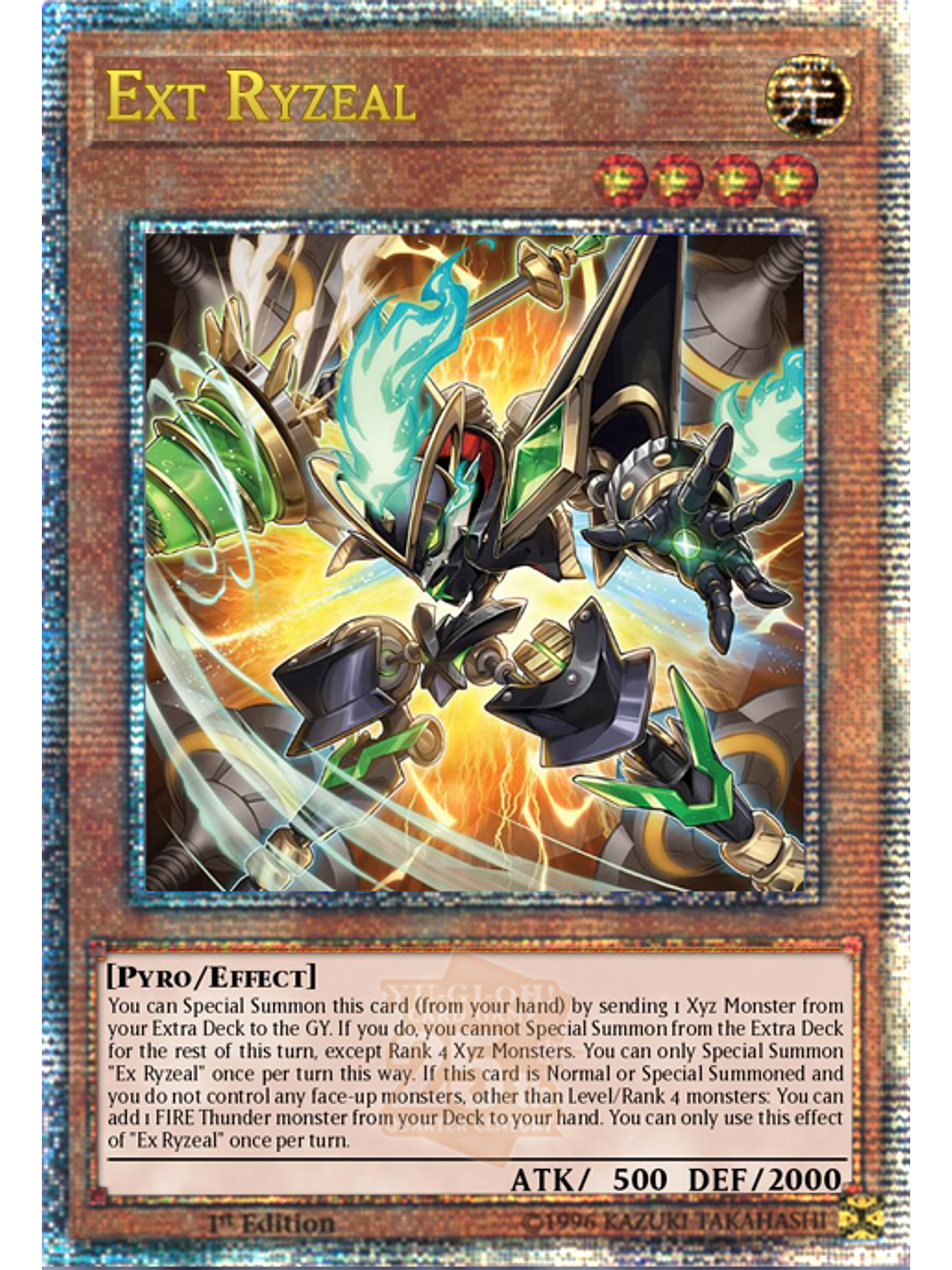Ext Ryzeal - CRBR-EN004 - Quarter Century Secret Rare 1st Edition 1