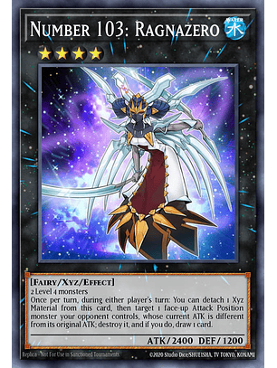 Number 103: Ragnazero - CRBR-EN011 - Super Rare 1st Edition