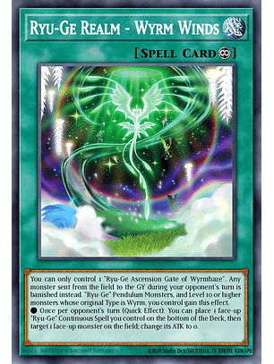 Ryu-Ge Realm - Wyrm Winds - CRBR-EN039 - Rare 1st Edition
