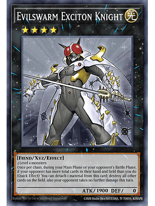 Evilswarm Exciton Knight - CRBR-EN048 - Super Rare 1st Edition