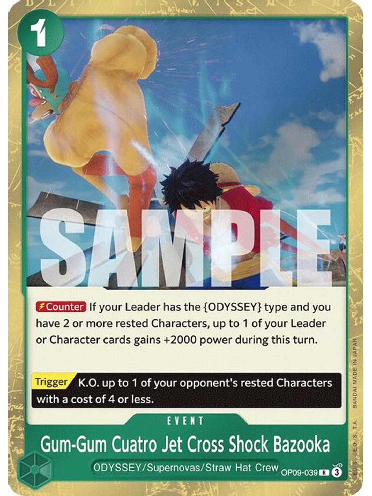 OP09-039 R Gum-Gum Cuatro Jet Cross Shock Bazooka 1