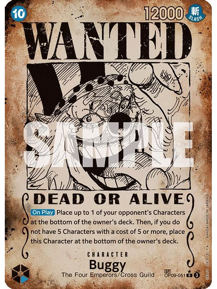 OP09-051 (Alternate Art) Buggy (051) (Wanted Poster) 1