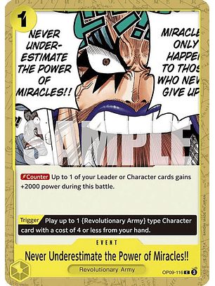 OP09-116 C Never Underestimate the Power of Miracles!!