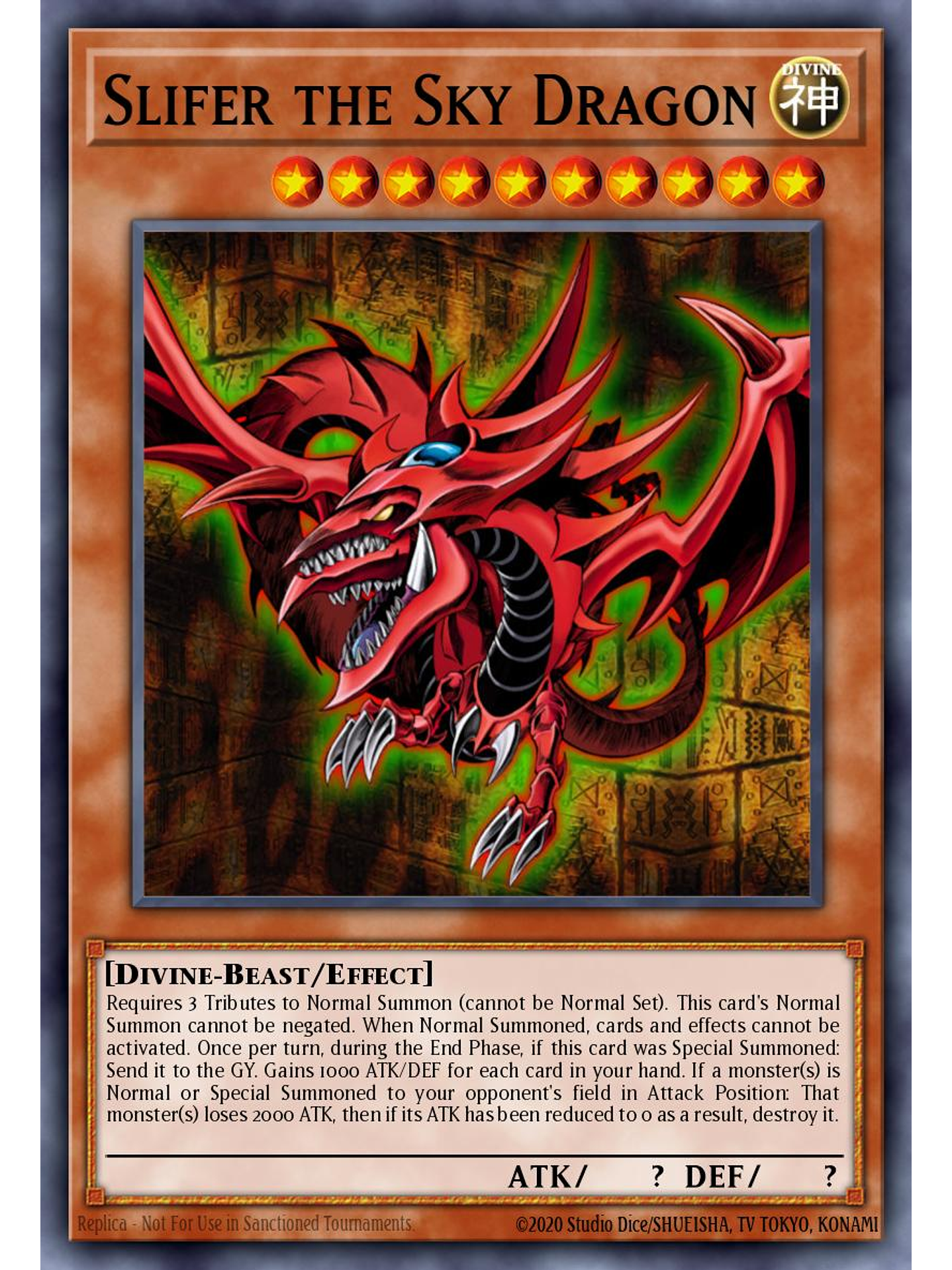 Slifer the Sky Dragon - SBC2-ENA01 - Prismatic Secret Rare 1st Edition 1