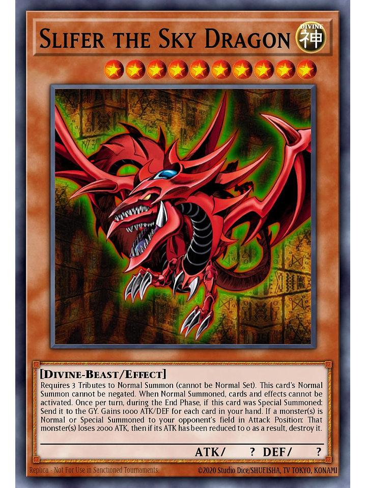 Slifer the Sky Dragon - SBC2-ENA01 - Prismatic Secret Rare 1st Edition 1