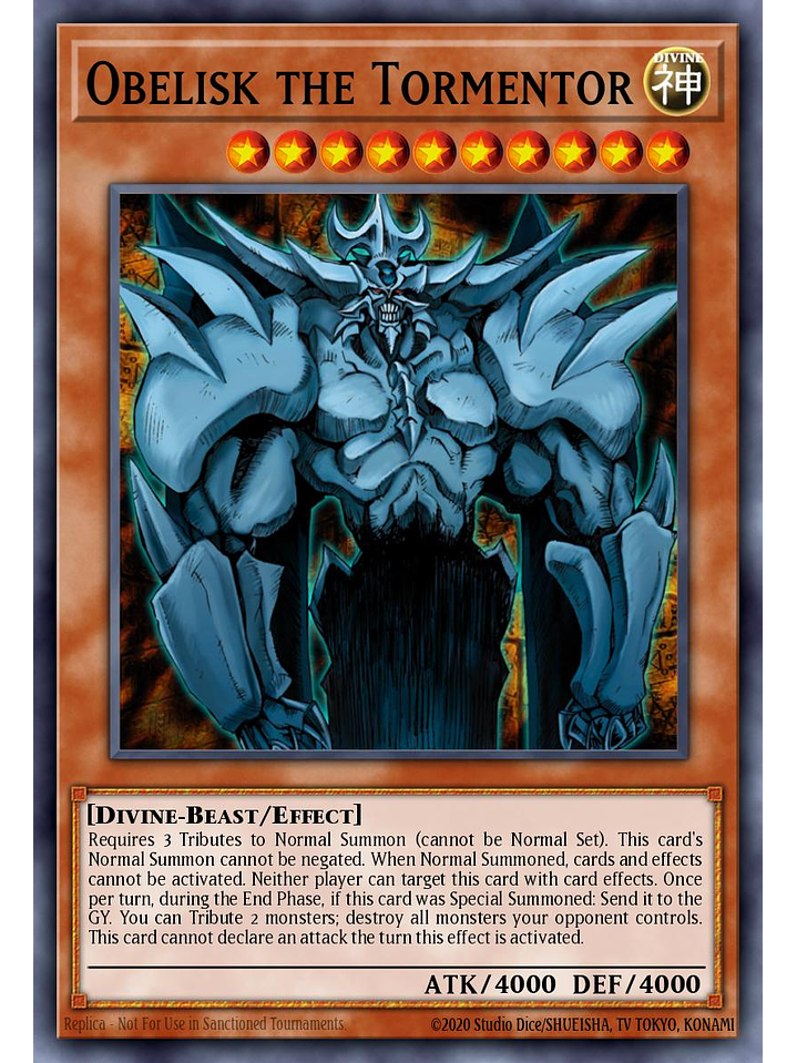 Obelisk the Tormentor - SBC2-ENB01 - Prismatic Secret Rare 1st Edition 1