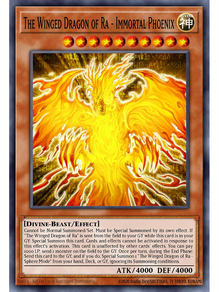 The Winged Dragon of Ra - Immortal Phoenix - SBC2-END02 - Prismatic Secret Rare 1st Edition 1