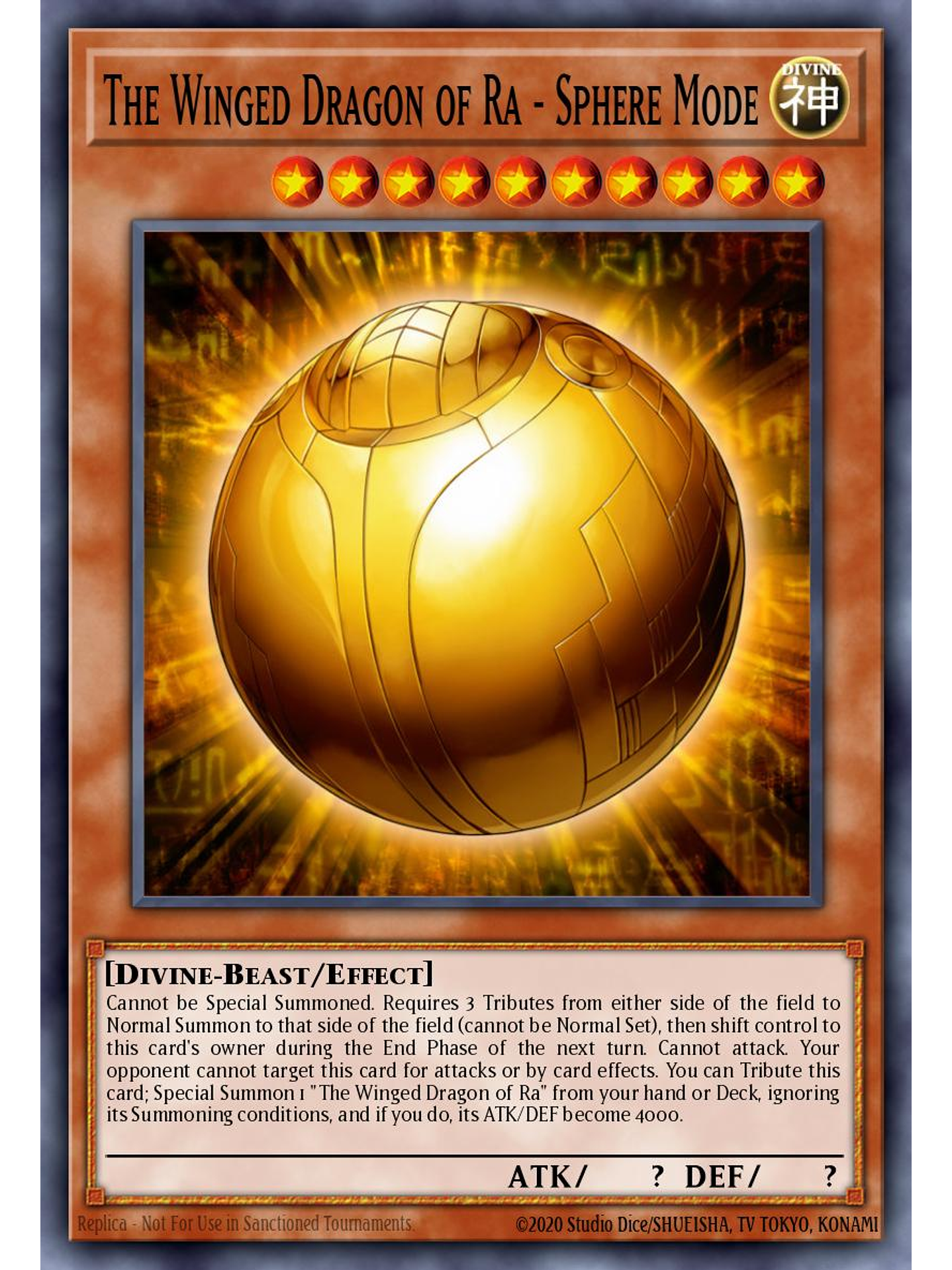 The Winged Dragon of Ra - Sphere Mode - SBC2-END03 - Prismatic Secret Rare 1st Edition 1