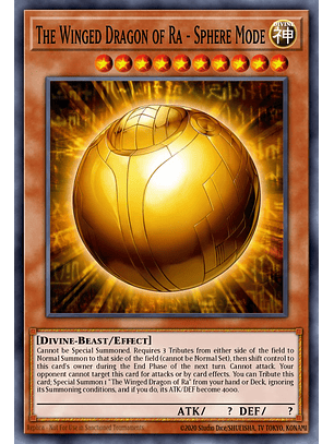 The Winged Dragon of Ra - Sphere Mode - SBC2-END03 - Prismatic Secret Rare 1st Edition
