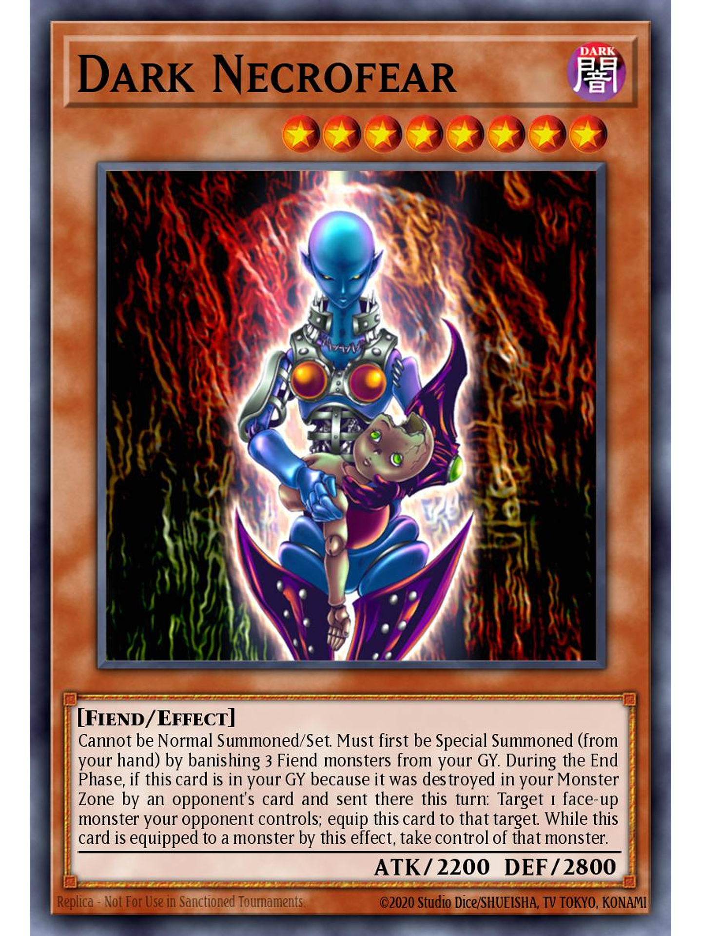Dark Necrofear - SBC2-ENE01 - Prismatic Secret Rare 1st Edition 1
