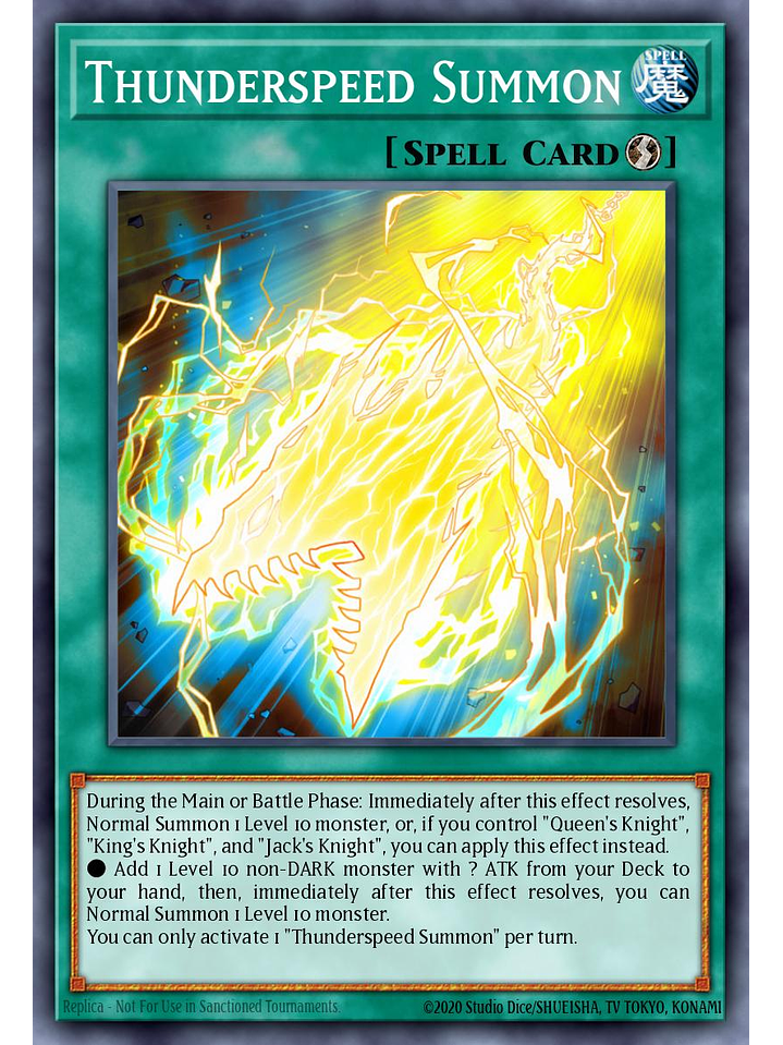 Thunderspeed Summon - SBC2-ENA16 - Common 1st Edition 1